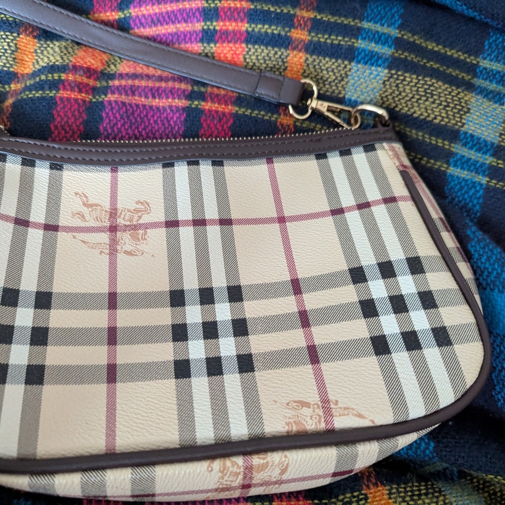 Burberry Beige Checkered Women's Bag